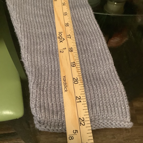 Pure Handknit s/m p/m women’s gray cowl neck 100% cotton pullover sweater - Picture 11 of 12